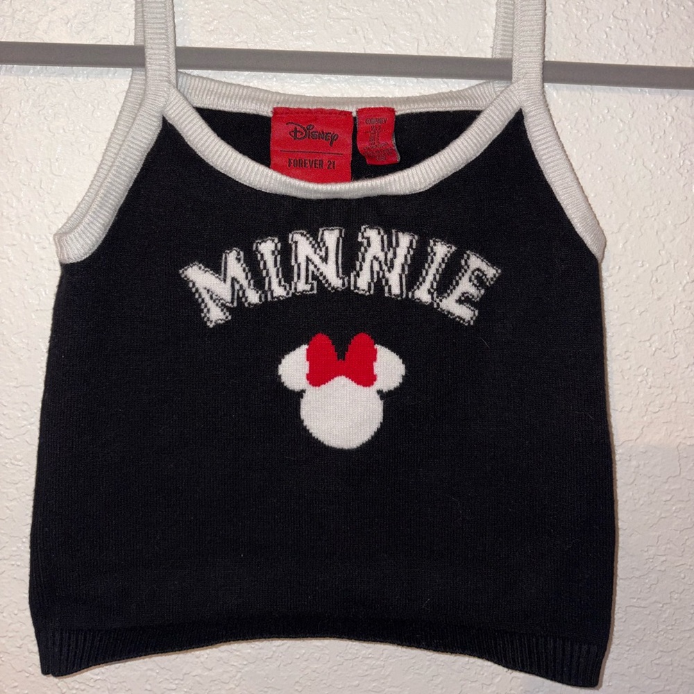 Forever 21 Black and White Disney Graphic Sweater top
